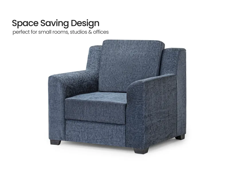 Erica Upholstered Single Seater Sofa in Livid Color